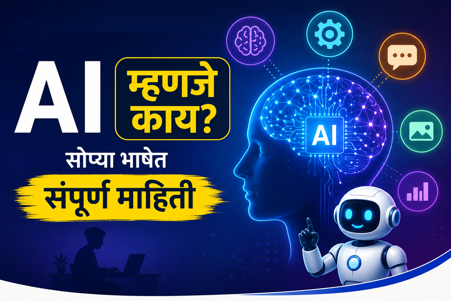 AI म्हणजे काय हे सोप्या भाषेत समजावणारी चित्रमय माहिती