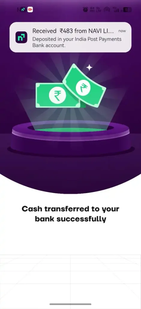 Navi upi live payemt proof